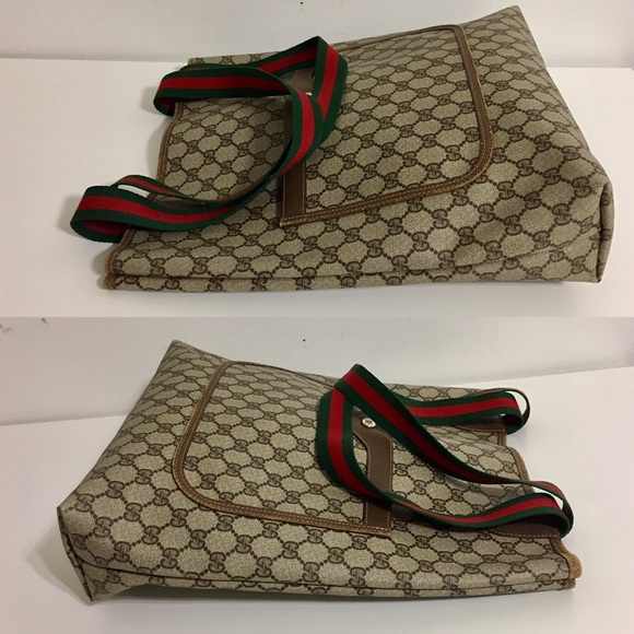 Authentic GUCCI tote/Shoulder bag coated canvas - Picture 4 of 8